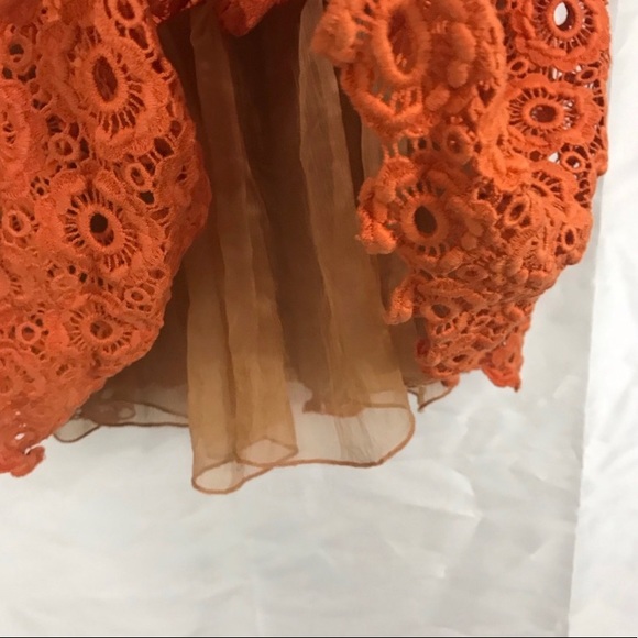 Anthropologie Orange Tuberose skirt - Picture 4 of 5
